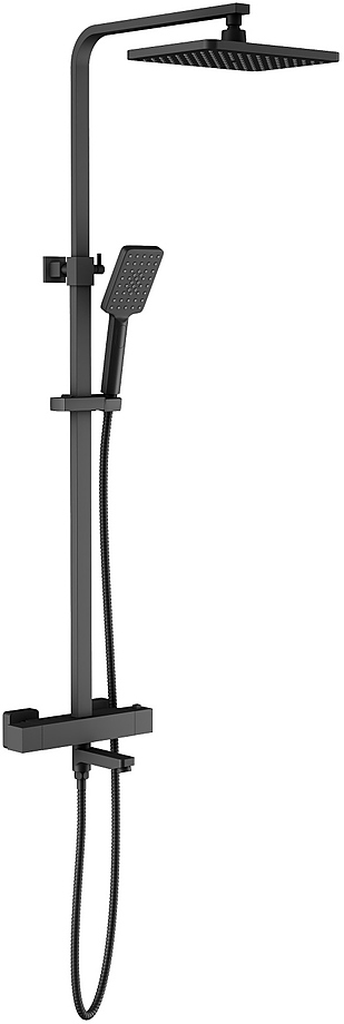 Tetra-Thermo SX-0169/03 с верхней душевой лейкой "Тропический дождь", черный
