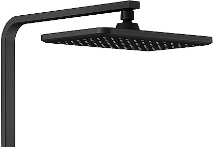 Selene SX-1013/03 с прямоугольной верхней душевой лейкой "Тропический дождь", черный