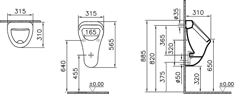 Urinal Arkitekt 6201B003-0199