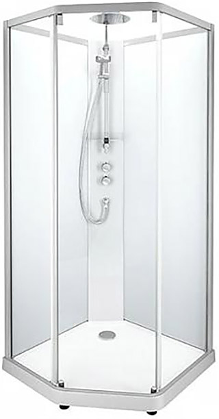 Showerama 10-5 Comfort 558.208.316 100х100 см профиль хром матовый, прозрачное и матовое стекло