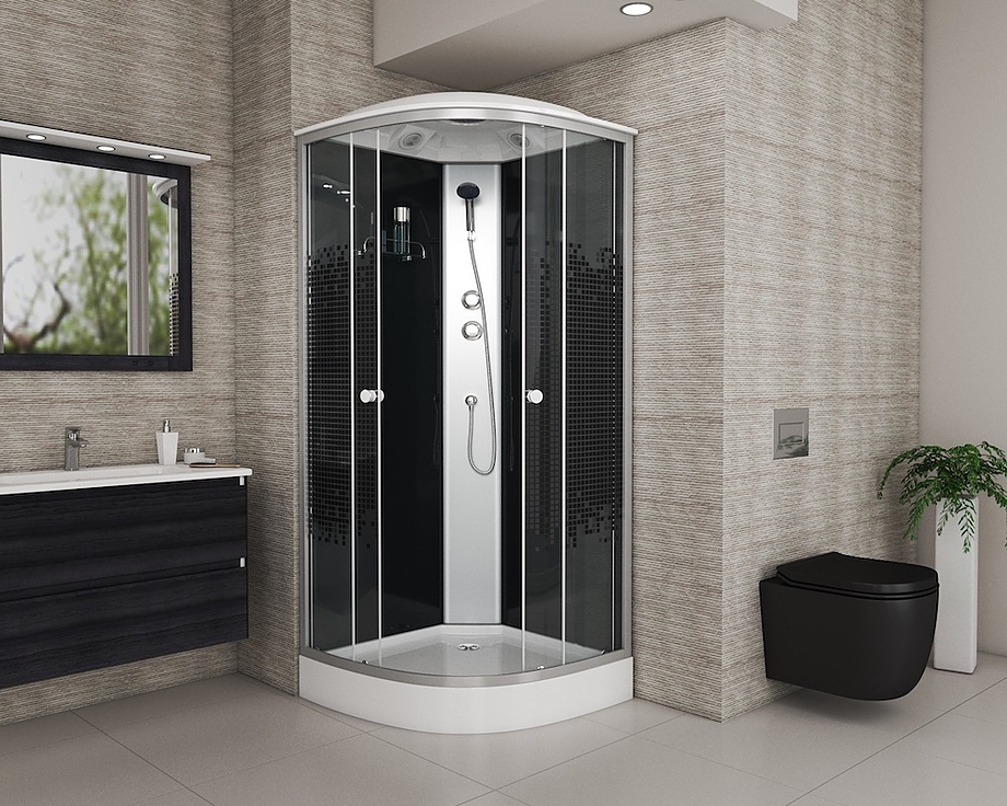 NG-4502-08 BLACK 100х100х215 см