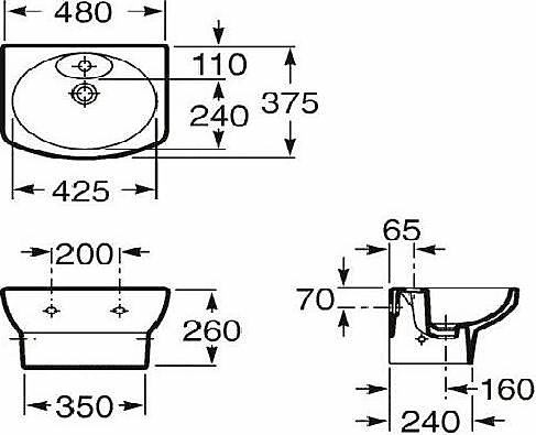 Dama Senso Compacto 7327514000 48x38 см, керамика