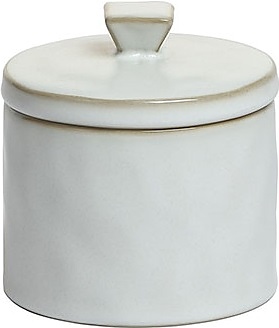 L9657-CREAM 220 мл d = 9, 3 см h = 9, 7 см (каменная керамика) с крышкой