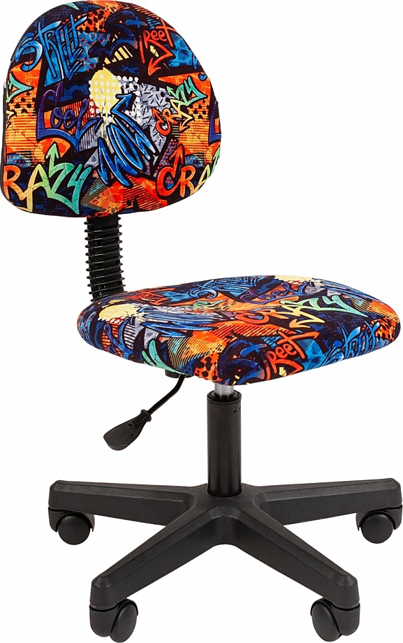 KIDS 104 BLACK, черный каркас, рисунок «Crazy»