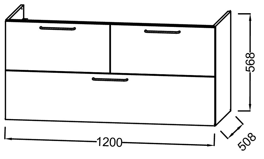 ODEON RIVE GAUCHE EB2545-R5-N18 120 см, белый, ручки хром