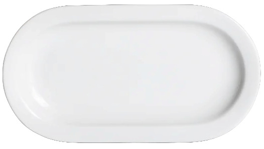 Er-go! Oval Plate D101-14B 18 см, белый (White)