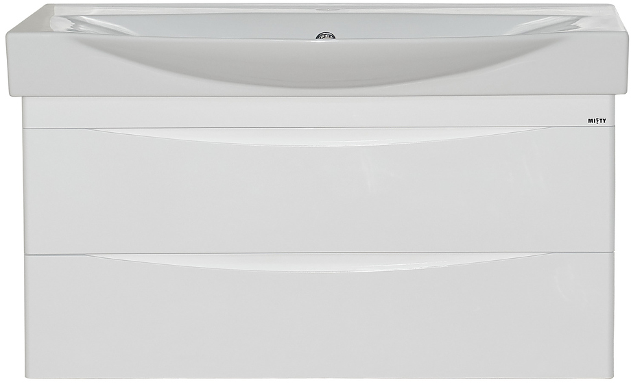 Элвис-105 100, 3х44 см, подвесная, с 2 ящиками, белая