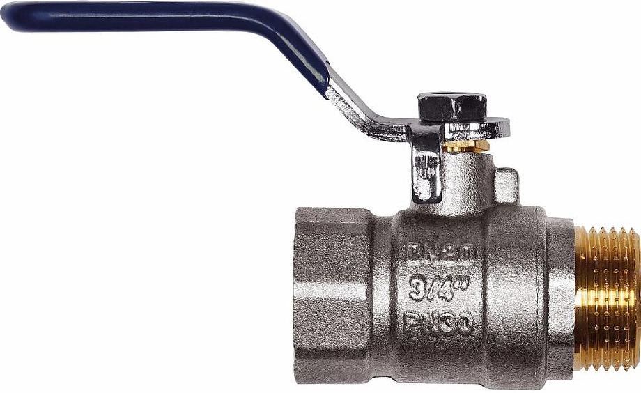 RM-L Nickel 3/4 ВР-НР Ду20 Ру30 (НК 11Б27п1) ручка рычаг, никель