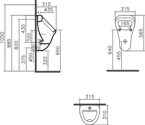 Urinal Arkitekt 6202B003-0198