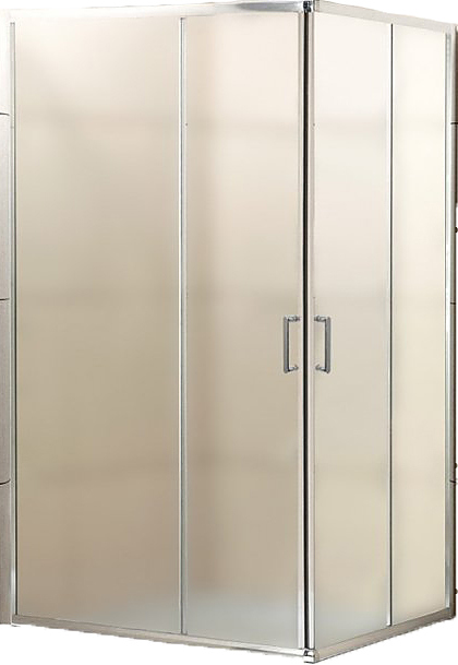 UNO-195-AH-2-100/80-P- Cr 100x80x195 см, рифлёное стекло