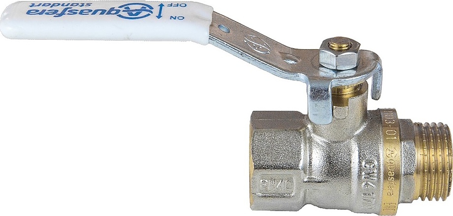 107-5146, ДУ 20, PN 3 МПа, 3/4"ВР - 3/4"НР, 1103-02 STANDARD полнопроходной латунный с рычагом