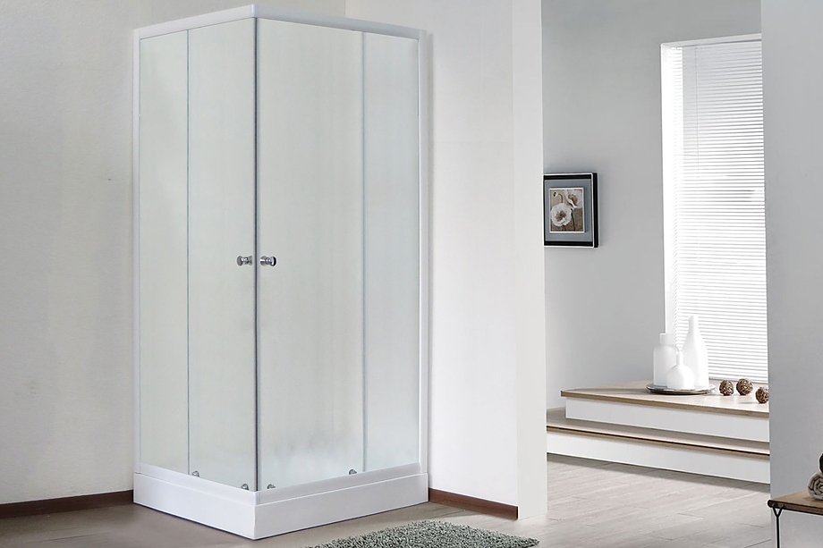 RB HPD-C 90x80x185 см, матовое, белый профиль
