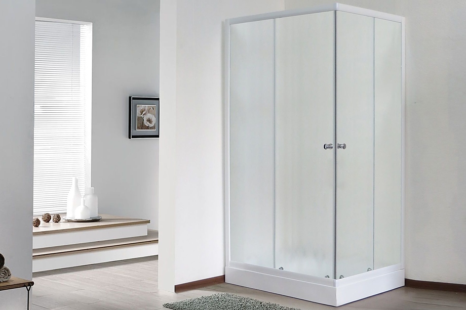 RB HPD-C 100x80x185 см, матовое, белый профиль