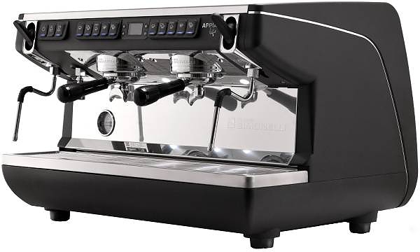 Appia LIFE 2gr Timer 220V black+high groups+economizer