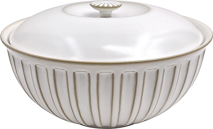 L9749-CREAM 2100 мл d = 24, 8 см h = 14 см (каменная керамика) с крышкой