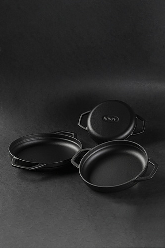HS Y KTV 22 SH BLACK MAT Ø 22 см с 2 ручками черная матовая