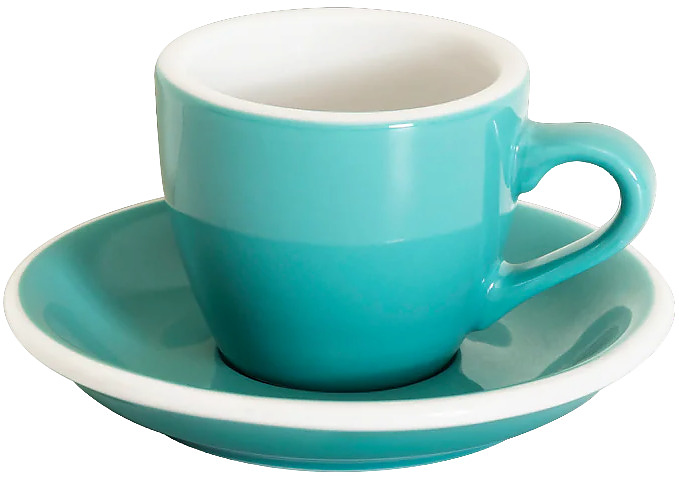 Egg Espresso Cup C088-49BTE/C088-50BTE 80 мл, бирюзовый (teal)