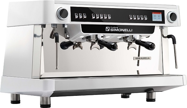 Nuova Aurelia VOL XT 2Gr 220V white+PID+high groups+LED+Group Display+Double wall steam wand