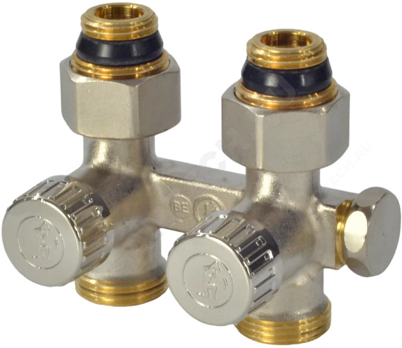 Ду 15 Ру10 1/2"x3/4" под плоское уплотнение с переходниками R383 R383X012, прямой