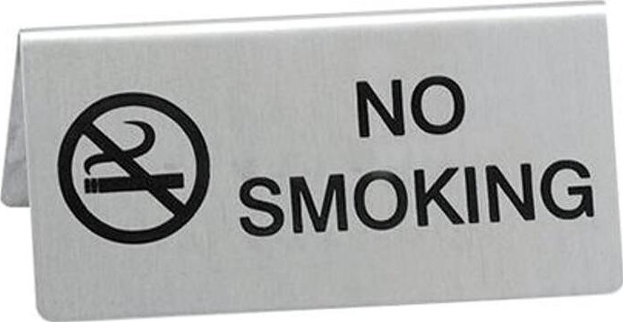 JQ-OT519 "NO SMOKING" 12х5 см (нерж. сталь)