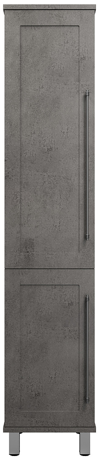 Марта-35 36х165 см, с бельевой корзиной, левый, темный бетон