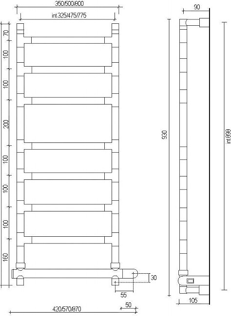 Sereno 584-8 BOX (int. 475 mm) хром