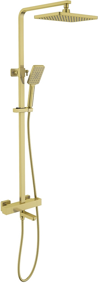 Tetra-Thermo SX-0169/17 с верхней душевой лейкой "Тропический дождь", золото матовое