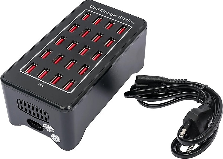 20 USB-портов (5V-2.4A) 100W