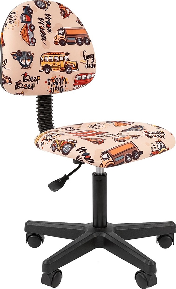 KIDS 104 BLACK, черный каркас, рисунок «Автобусы»