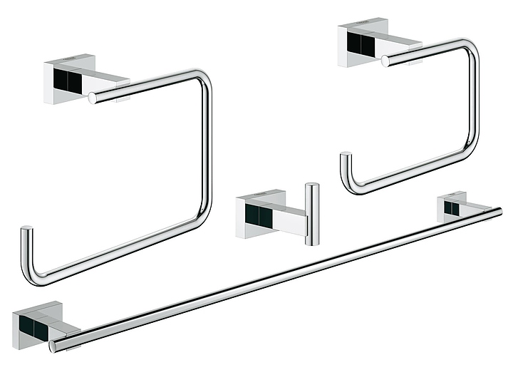 Набор аксессуаров из 4 предметов Grohe Essentials Cube 40778001 хром