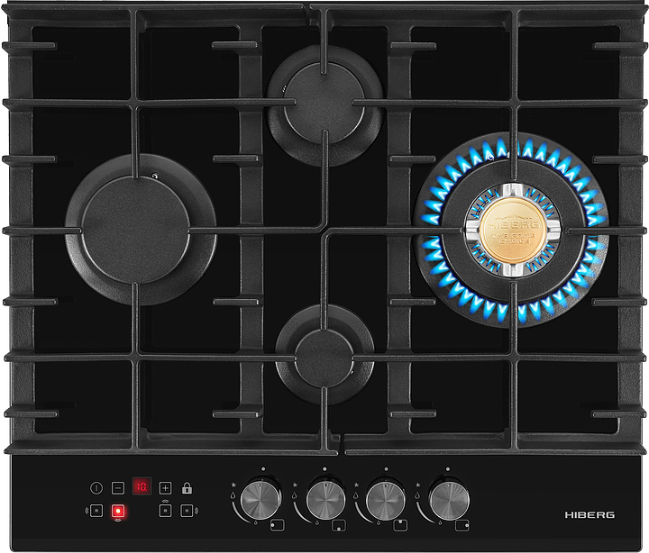 Варочная панель газовая Hiberg VM 6145 B черная