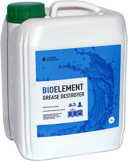 Средство для очистки жироуловителей Пятый Элемент BioElement Grease Destroyer 5 л