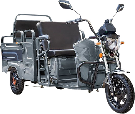 Электроцикл грузовой Rutrike Вояж-П 1200 Трансформер 60V800W серый матовый