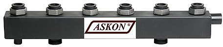 Коллектор котельной ASKON Стандарт КК-40F  40F/125/40/4 1 1/2" ВР на 4 контура 1 1/2" нак/г м/о 125мм