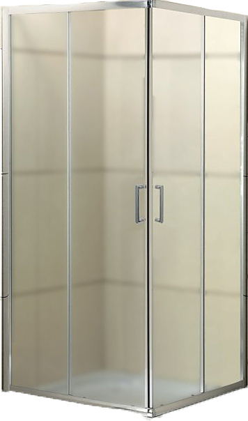 Уголок душевой BelBagno UNO-195-A-2-95-P-Cr 95x95x195 см, рифлёное стекло