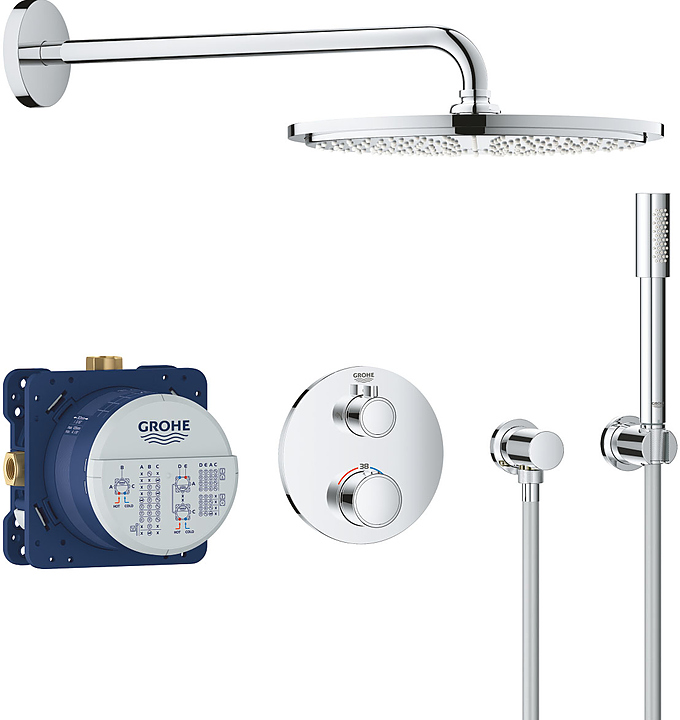 Комплект душевой Grohe GROHTHERM С RAINSHOWER COSMOPOLITAN 310, хром