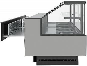 Витрина холодильная Carboma Bavaria 4 GC110 VM 1,25-1 версия 2.0 выдвижные поддоны 9006-9005