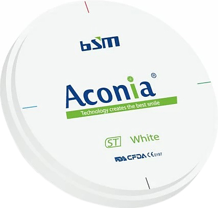 Диск диоксида циркония Chengdu Besmile Biotechnology Aconia, белый ST, 98x18