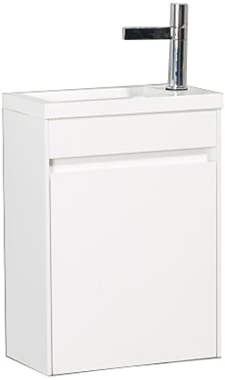 Тумба под раковину BelBagno PIETRA MINI-400-1A-SO-BL-R правосторонняя, Bianco Lucido