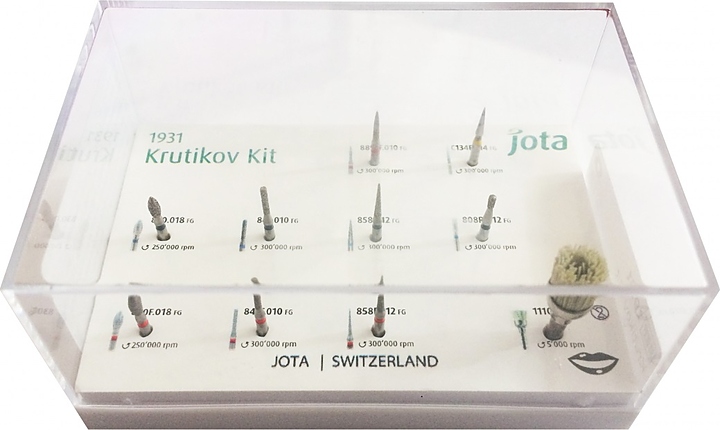 Набор боров Jota для работы с композитом Krutikov Kit, 10 шт.