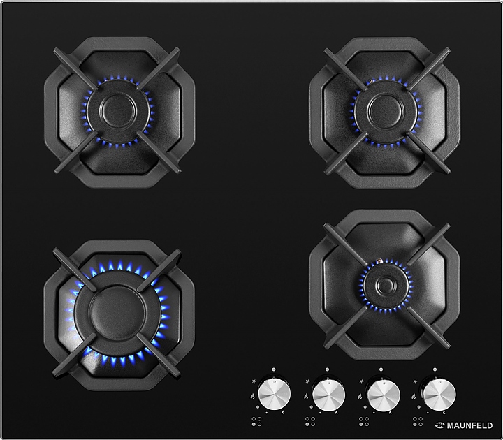 Варочная панель газовая Maunfeld EGHG.64.2CB/G черная