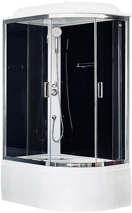 Душевая кабина Royal Bath RB8120BK5-BT-CH-L левая 120х80 см