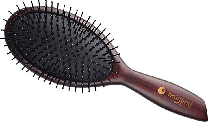 Щетка массажная Hairway Wenge 2 08213 овальная большая, 13 рядов