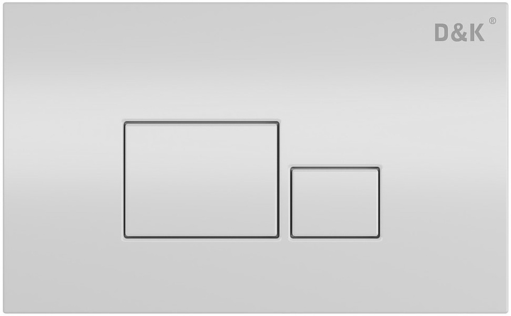 Кнопка смыва D&K Quadro DB1519016 универсальная, белая