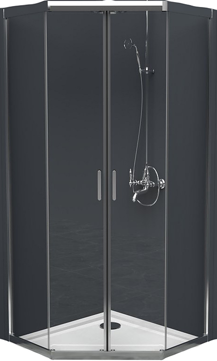 Уголок душевой BelBagno UNO-195-P-2-90-C-Cr 90x90x195 см, прозрачное стекло