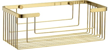 Полка металлическая  подвесная Wasserkraft K-711BRUSHED GOLD золото матовое