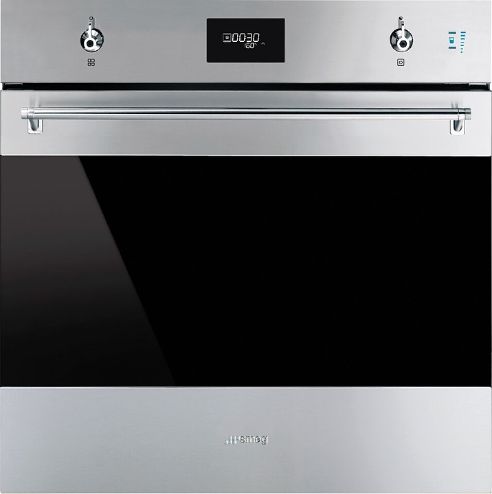 Духовой шкаф комбинированный с паром и пиролизом SMEG SOP6301S2X нерж. сталь / черное стекло