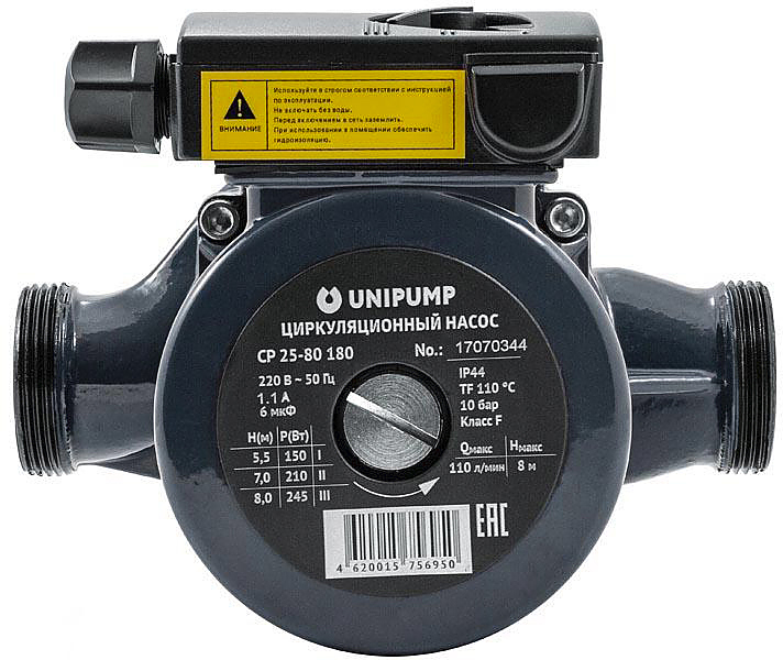 Насос циркуляционный Unipump CP 25-80 180