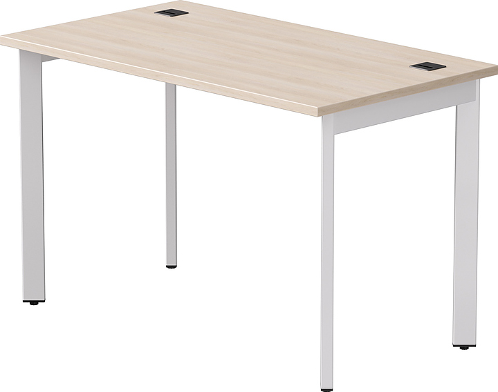 Стол офисный Everprof EVO 1180х670х755 мм (ЛДСП / металл) опоры 45гр, дуб соната / белый