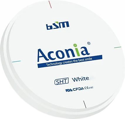 Диск диоксида циркония Chengdu Besmile Biotechnology Aconia, белый SHT, 98x12